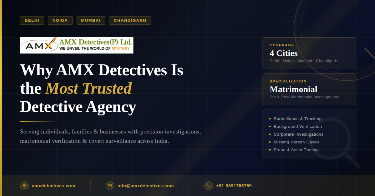 Detective Agency in Delhi | AMX Detectives